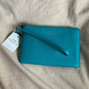 Turquoise Coach clutch